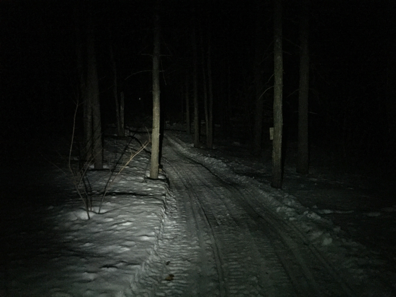 Groomed sled trails. Smooth and fast, as long as it’s cold enough to keep the snow firm. Carry enough speed and don’t be afraid of a little oppo.